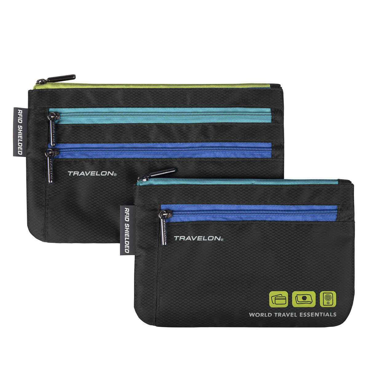Travelon Currency and Passport Organizers, Set of 2, Black