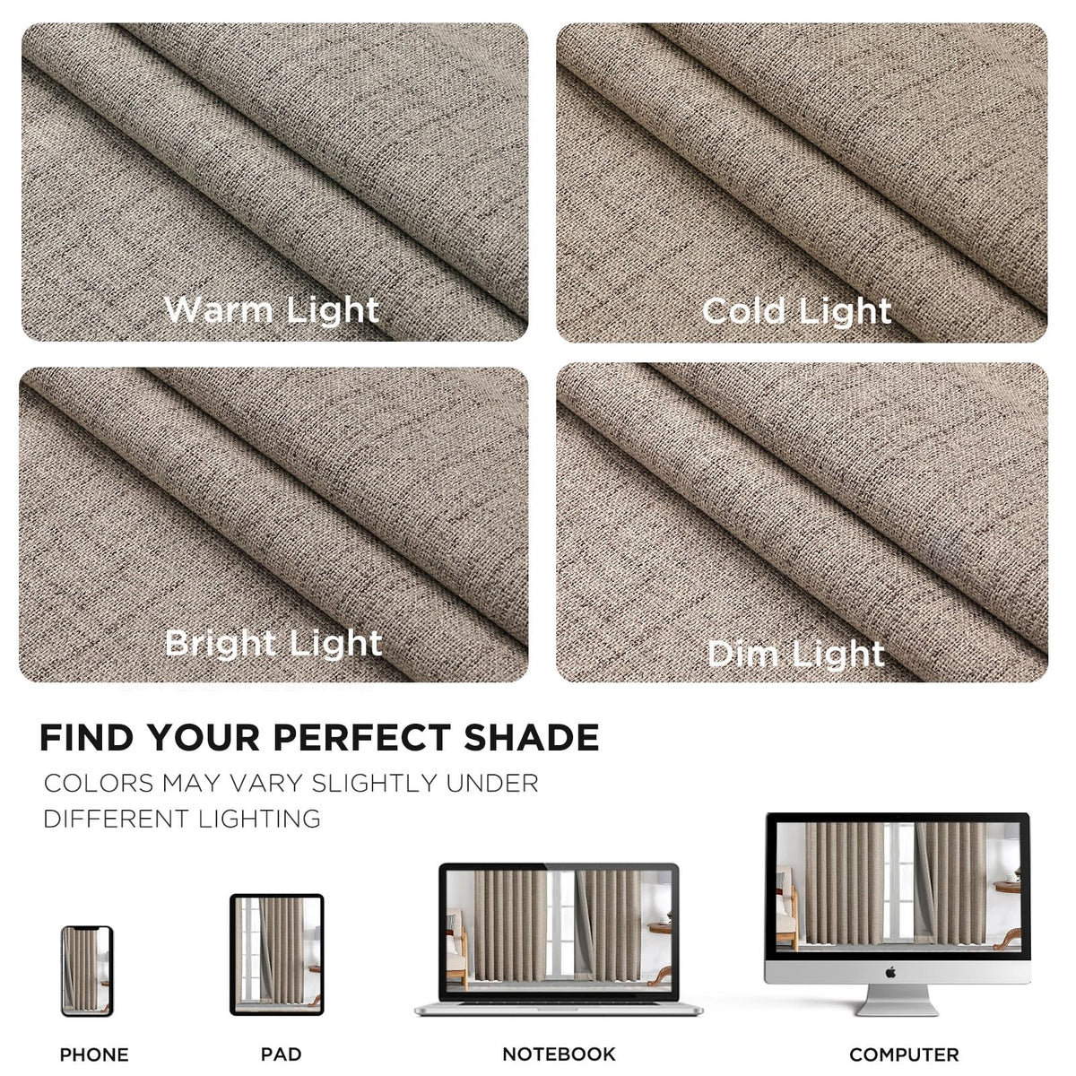 Joydeco Blackout Curtains, 96 Inch Long, 2 Panels