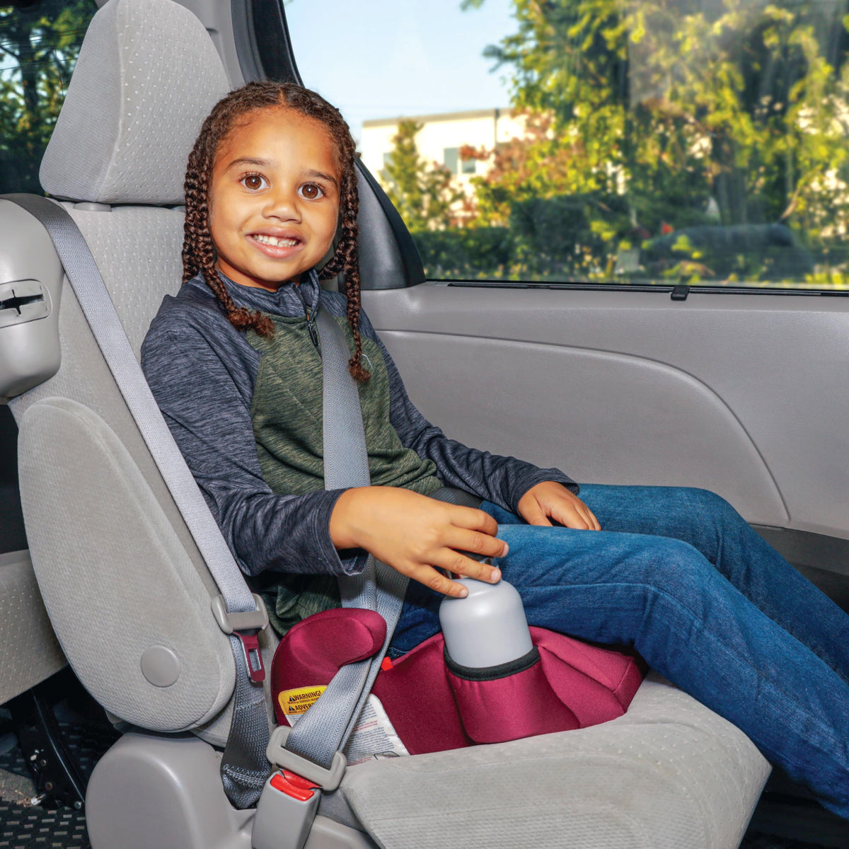 Diono Solana 2022 Backless Booster Car Seat, Pack of 2, Pink