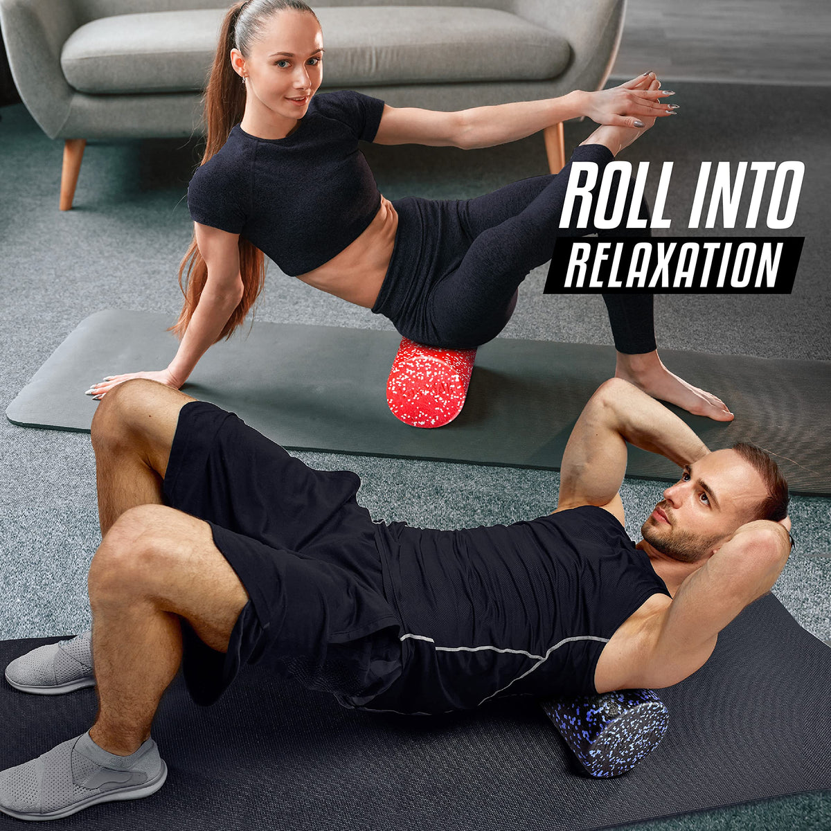 Yes4All High-Density EPP Round Back Foam Roller, 12, 18, 24, 36 Inch
