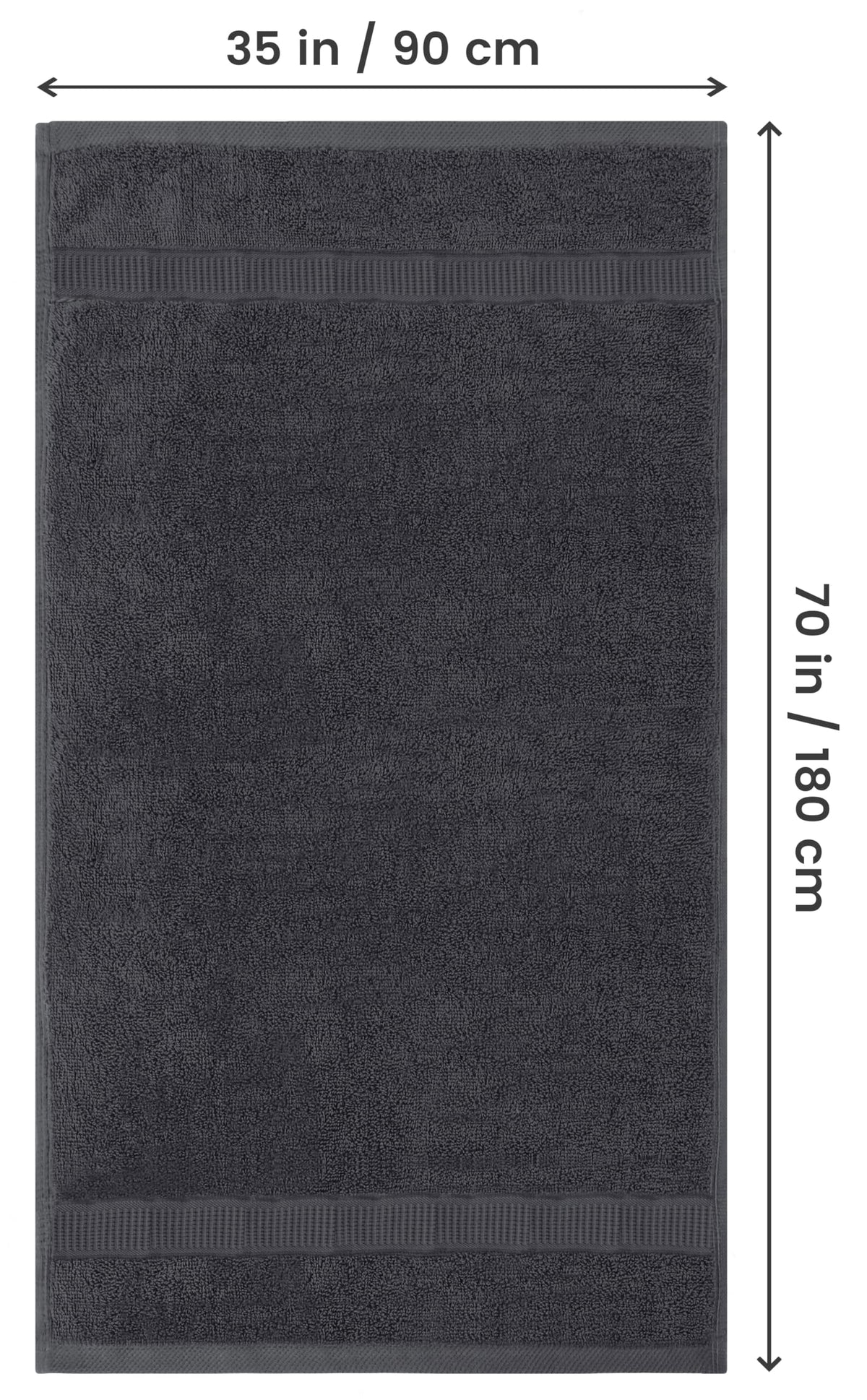 Utopia Towels Jumbo Bath Sheets, 35 x 70 in, Grey, 2-Pack