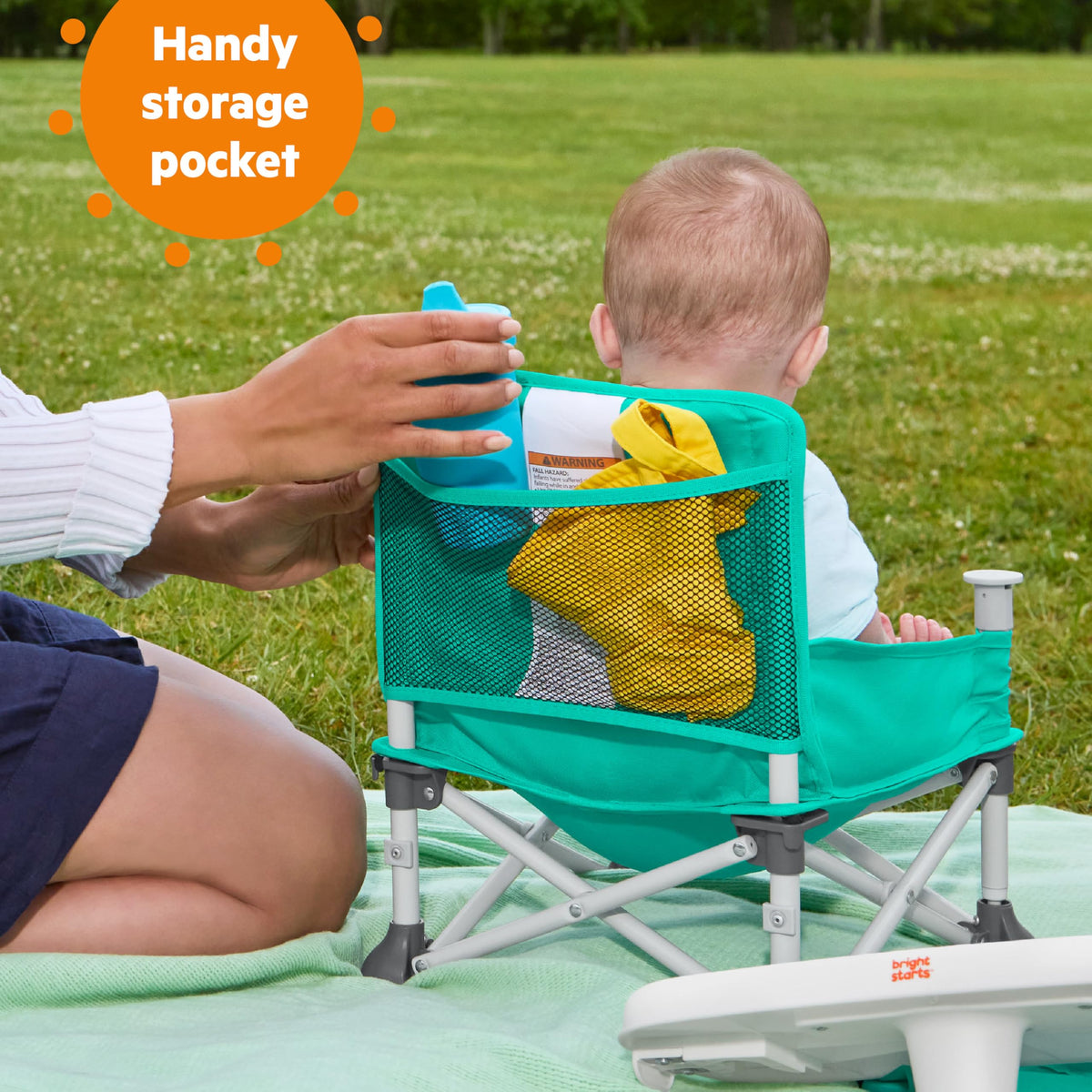 Bright Starts Pop 'N Sit Portable Booster, Teal, 6 Mos - 3 Yrs