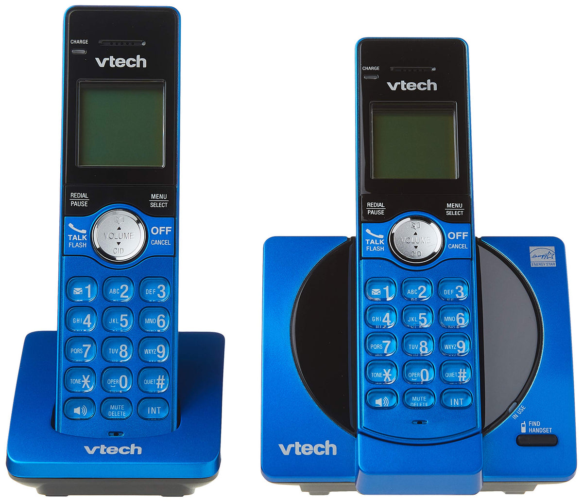 VTech CS6919-25 DECT 6.0 2-Handset Landline Phone, Metallic Blue