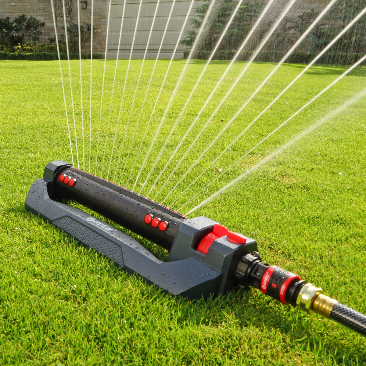 Eden 96212 Turbo Oscillating Sprinkler, 4,400 sq. ft., 18 Nozzles