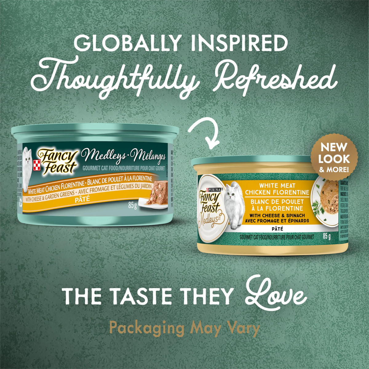 Fancy Feast Medleys Chicken Florentine Pâté Cat Food, 85g (24 Pack)