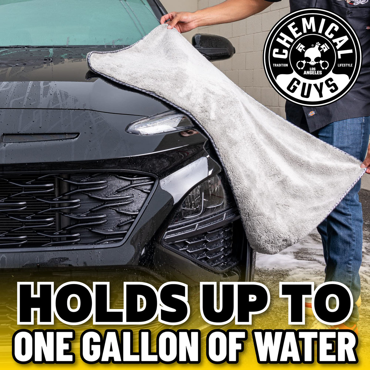 Chemical Guys Woolly Mammoth Microfiber Towel, 36" x 25", Grey