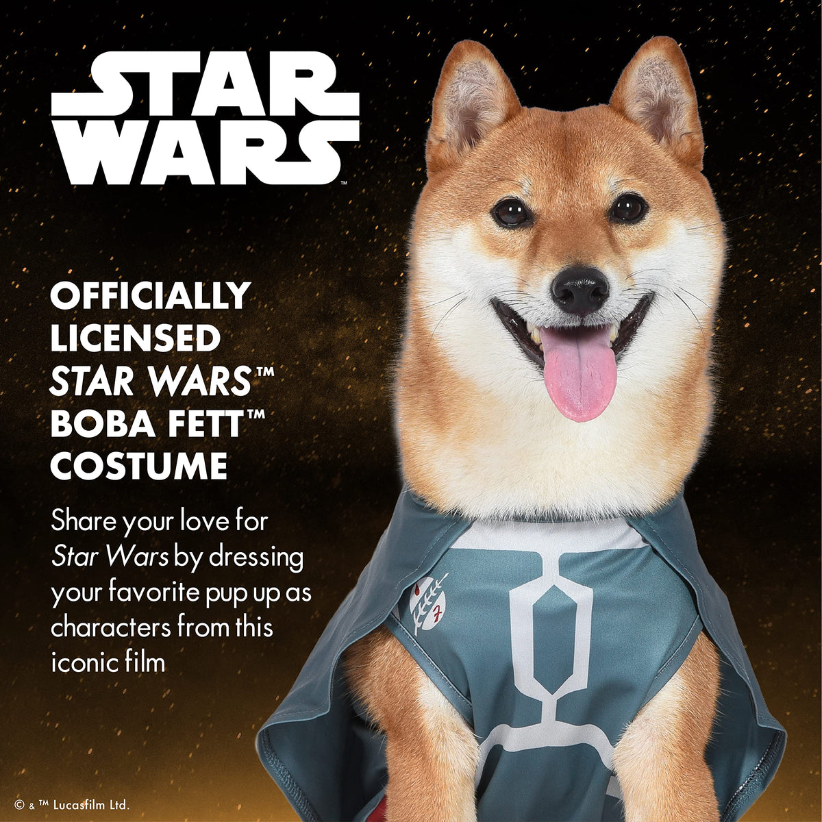 Star Wars for Pets Boba Fett Dog Costume, Size Large