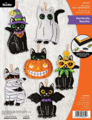Bucilla Felt Applique 6 Piece Ornament Making Kit, 89649E