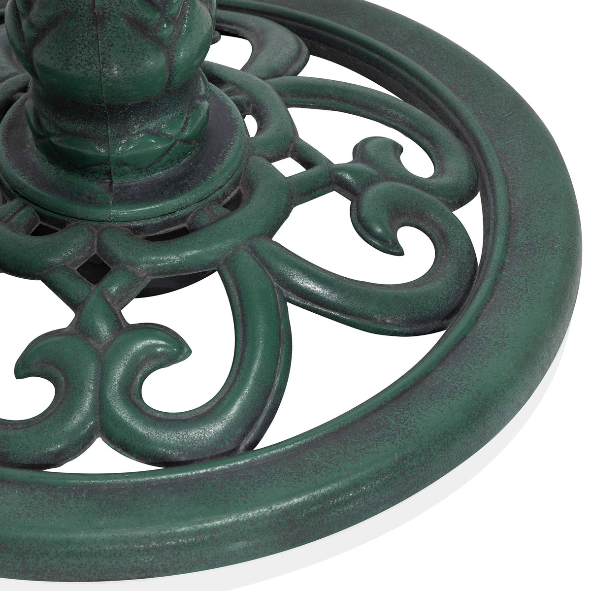 Alpine Corporation 28" Tall Outdoor Birdbath with Scrollwork