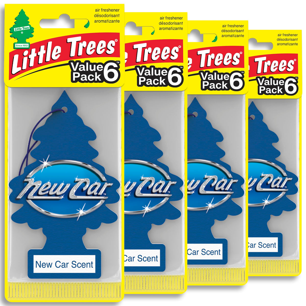 Little Trees Hanging Car Air Fresheners, New Car Scent, 24 Pack