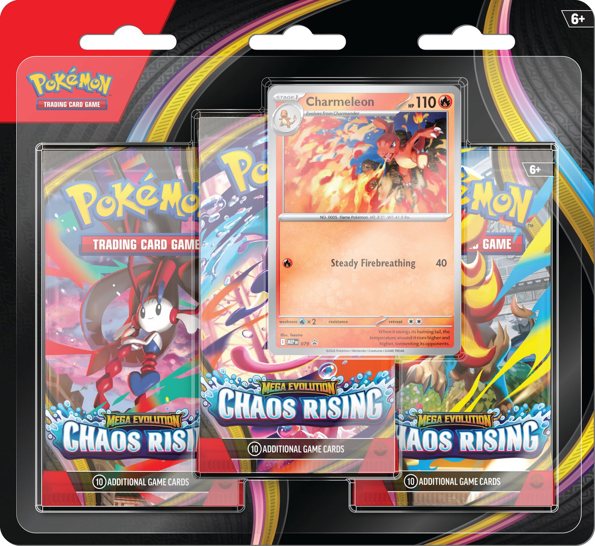 Pokémon TCG Mega Evolution Chaos Rising Triple Pack
