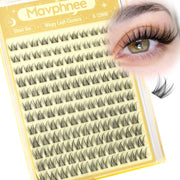 Natural Wispy Lash Clusters, C Curve, 8-12 mm, Short