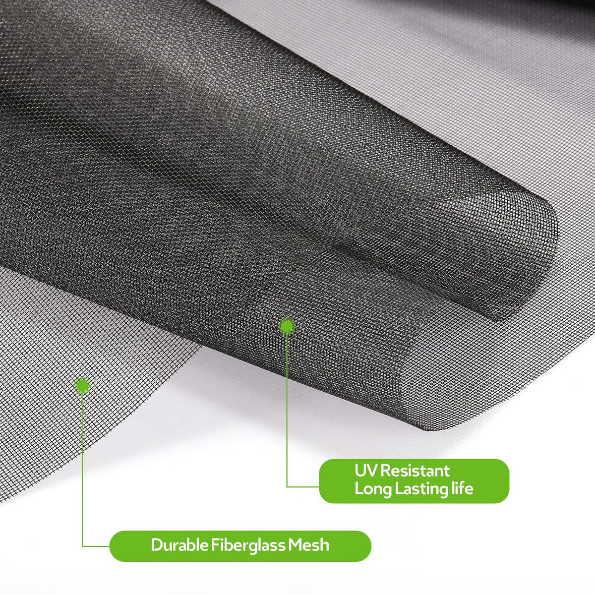 Window Screen Replacement Kit, 39 x 78 in, Black