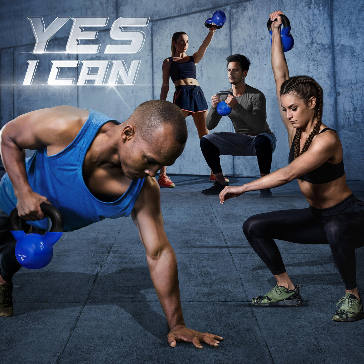 Yes4All Vinyl Coated Kettlebell, 20 lbs