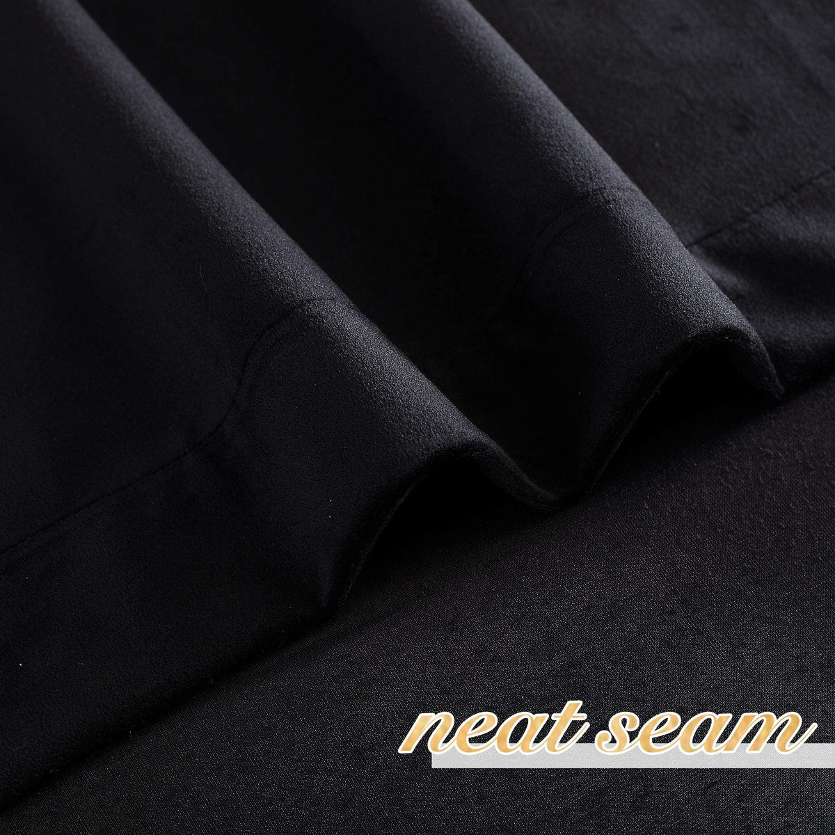 NICETOWN Black Velvet Curtains, 2 Panels, 52 x 84 Inch
