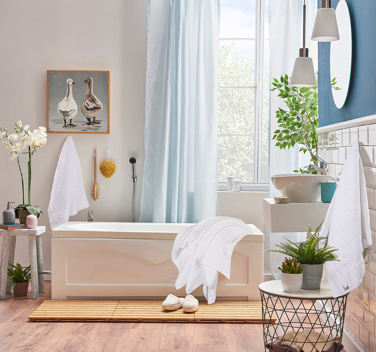 Utopia Towels 8-Piece Cotton Towel Set, White