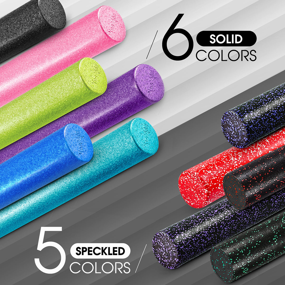 Yes4All High-Density EPP Round Back Foam Roller, 12, 18, 24, 36 Inch
