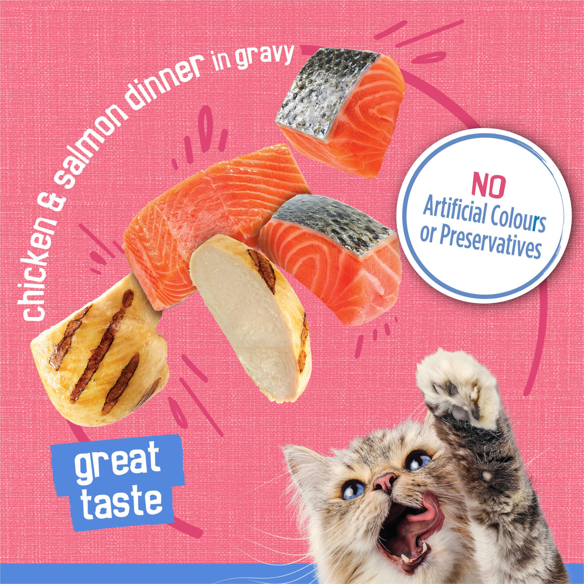Friskies Shredded Chicken & Salmon Dinner Wet Cat Food, 156g, 24 Pack