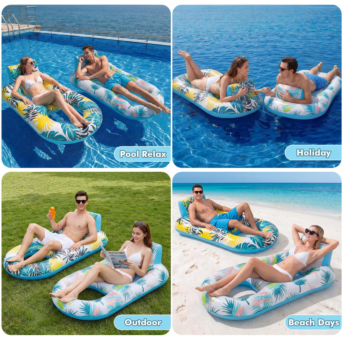 cngg v Inflatable Pool Float for Adults, 2 Pack