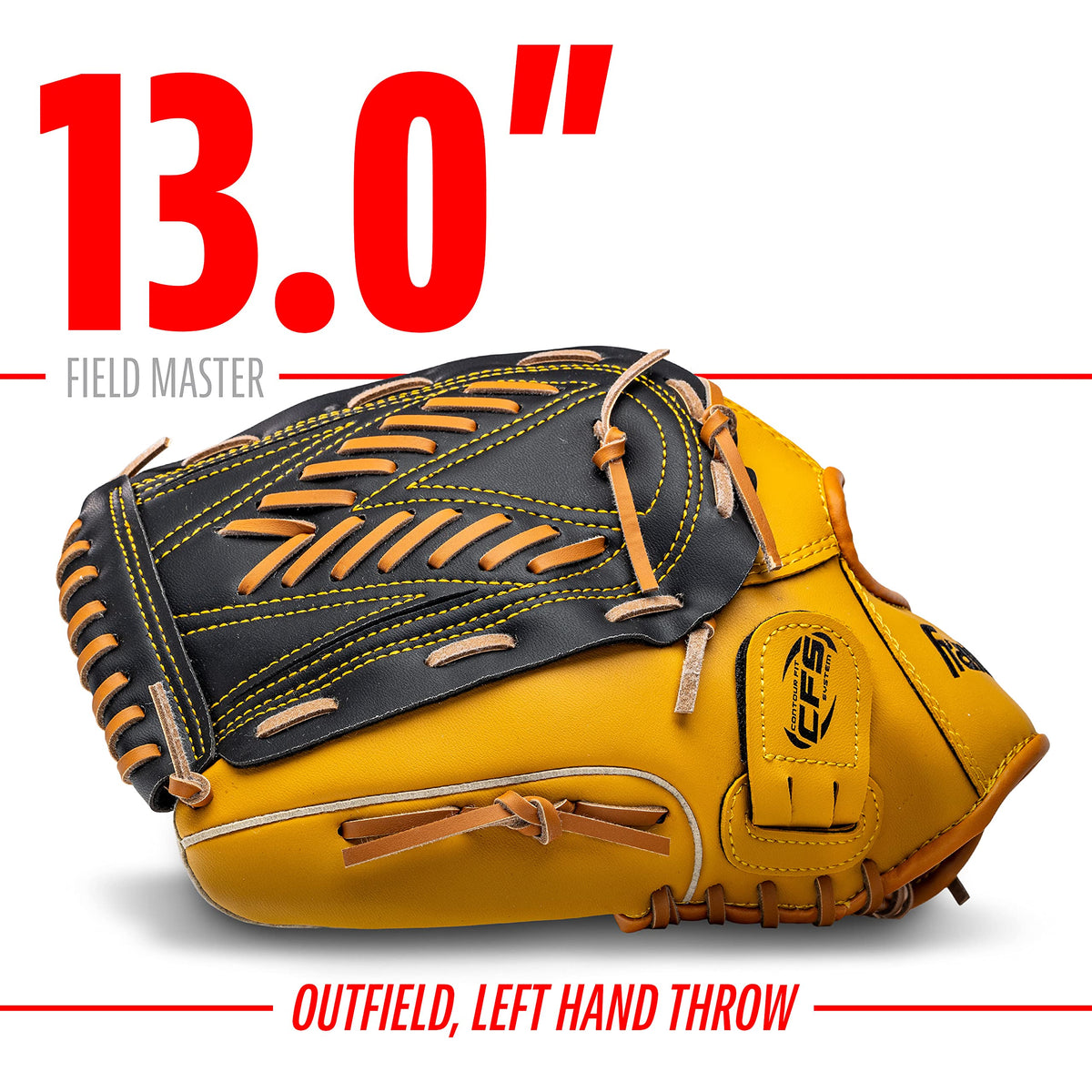 Franklin Sports Field Master Baseball Glove, 13", Left Hand Throw