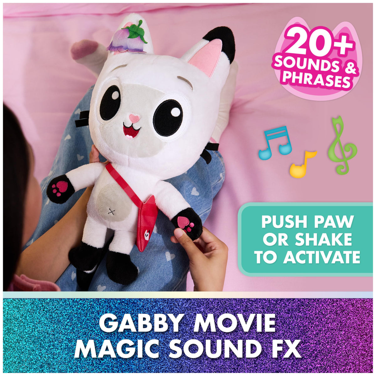 Gabby's Dollhouse Movie Meow-Mazing Pandy Paws Plush, Ages 3+