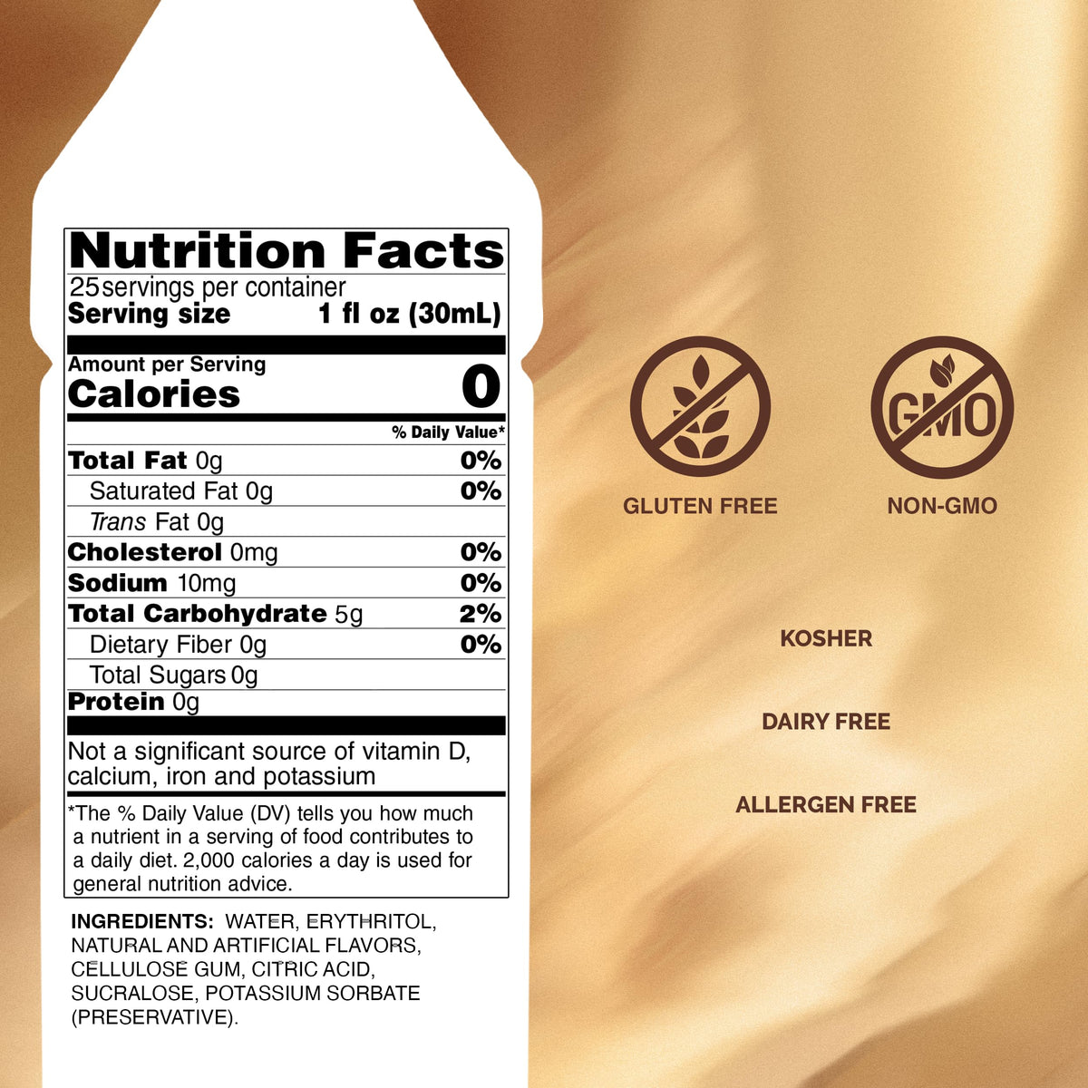 Monin Sugar Free Vanilla Syrup, 33.8 fl oz