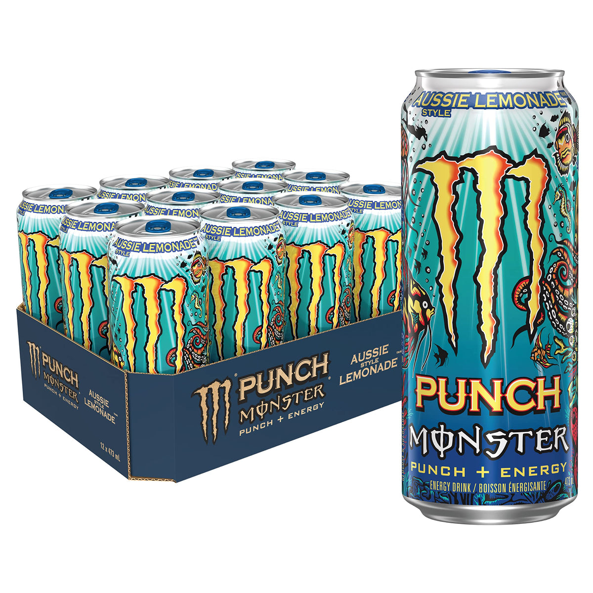 Monster Energy Punch Aussie Style Lemonade, 473 mL, 12 Pack