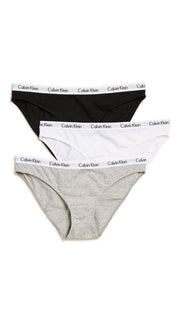 Calvin Klein Women's Carousel Bikini Panty, Small, Pack of 3