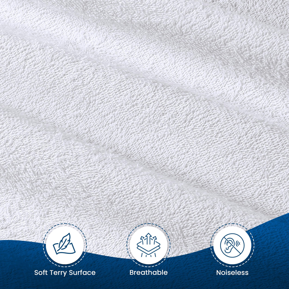 Utopia Bedding Waterproof Terry Mattress Protector, Full