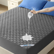 Waterproof Noiseless Mattress Protector, Queen, Grey
