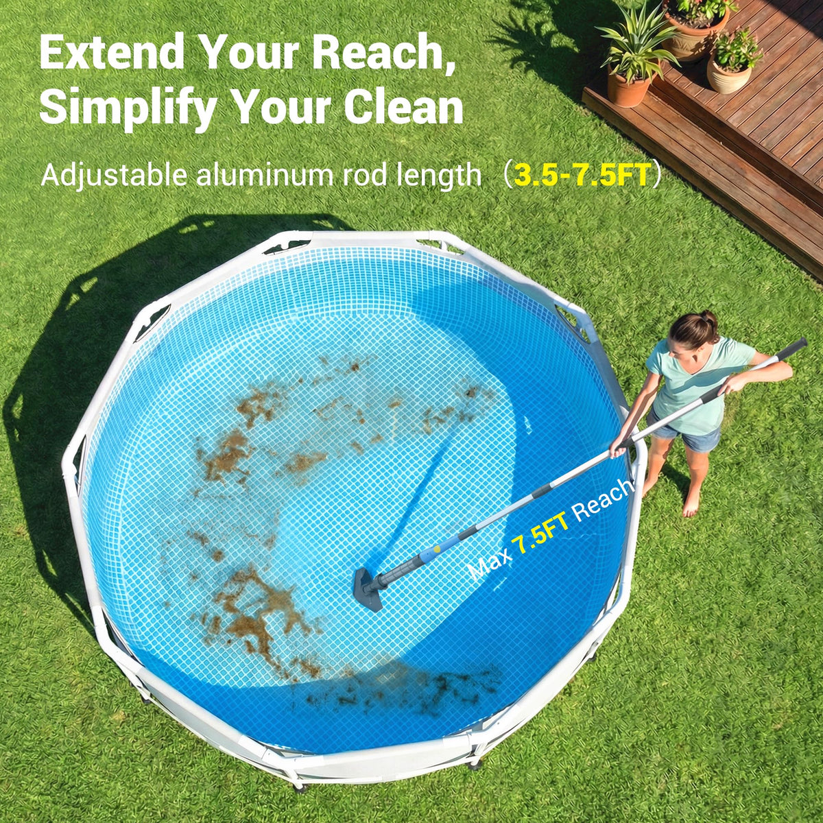 Hushlight Handheld Hot Tub Vacuum, Blue