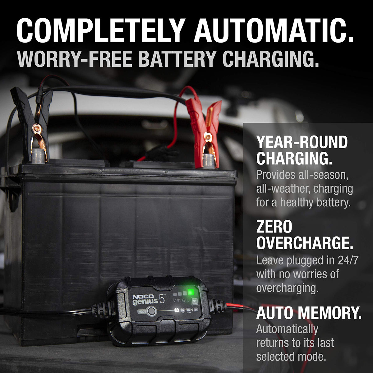 NOCO GENIUS5 5A 6V/12V Smart Battery Charger & Maintainer