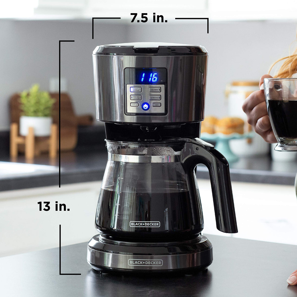 Black+Decker 12 Cup Programmable Coffee Maker, CM1331BSC