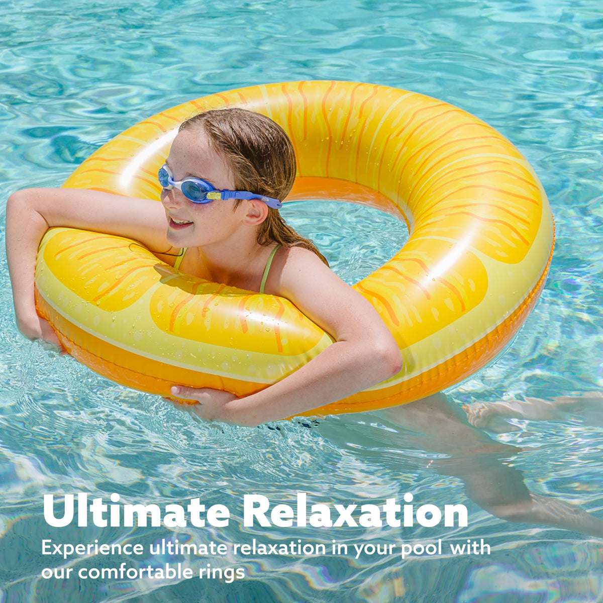 Sloosh Inflatable Pool Float Rings (4 Pack)