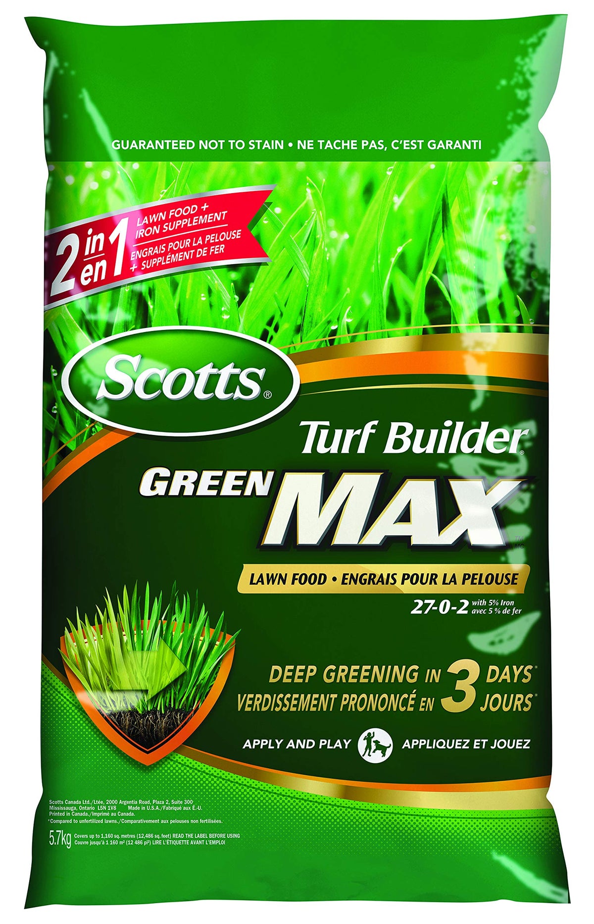 Scotts Turf Builder Green Max Lawn Food, 5.7 kg