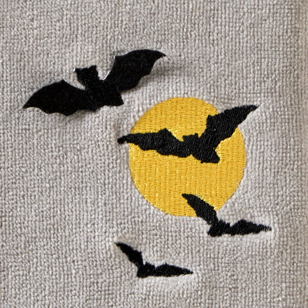 SKL Home Halloween Full Moon Flight Hand Towel Set, 2 Piece, Gray