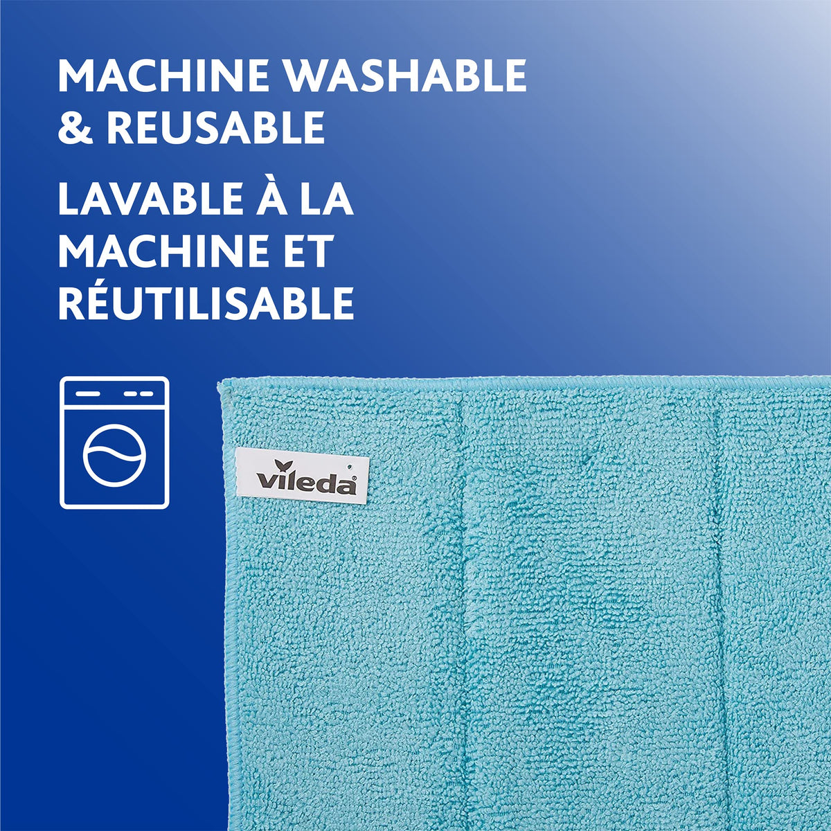Vileda Bathroom Cleansing Set, Magic Mop, Refill, Microfibre Cloth