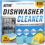 Dishwasher Cleaner and Deodorizer Tablets (24 Pack)