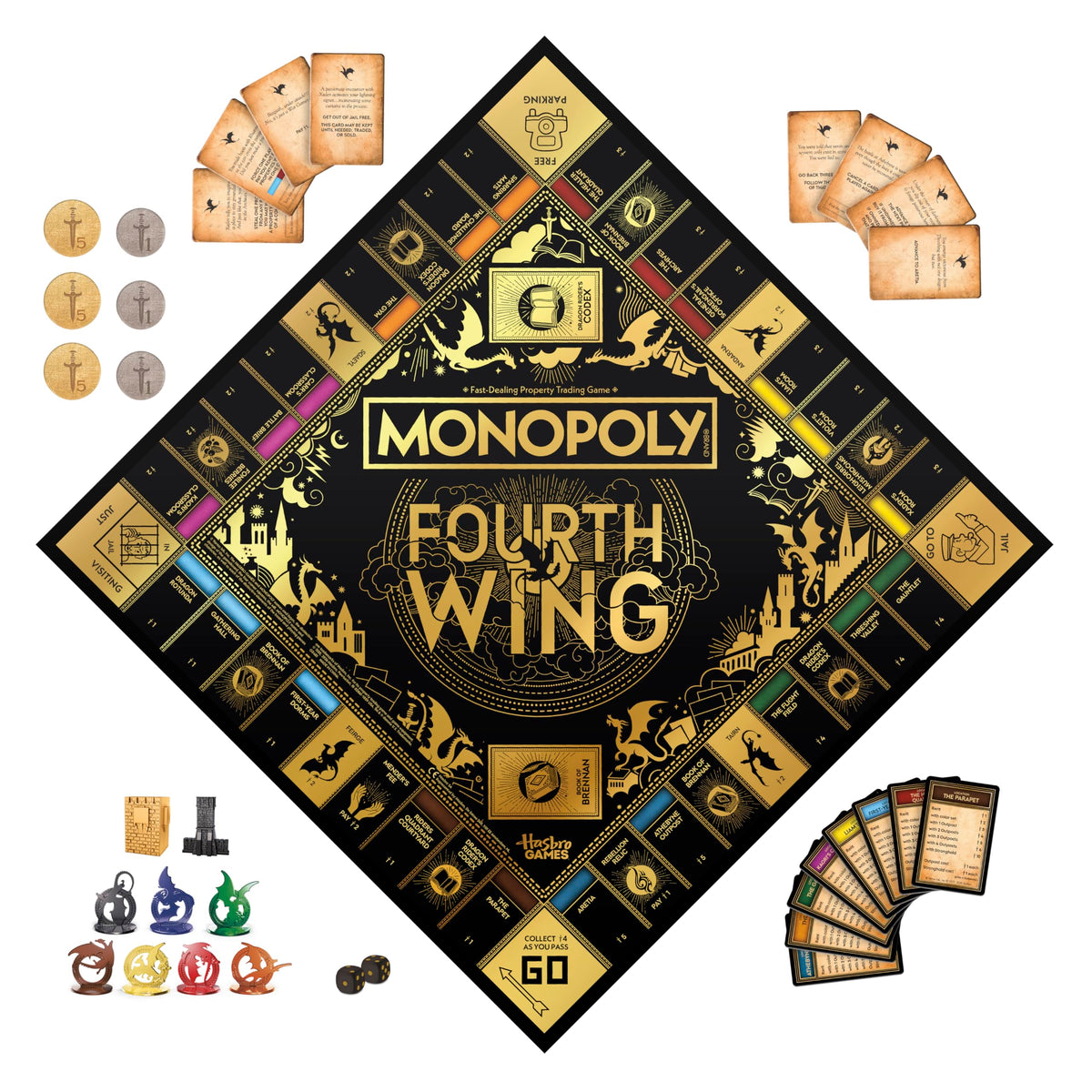 Monopoly Fourth Wing Edition Board Game, 2-6 Players, Ages 17+