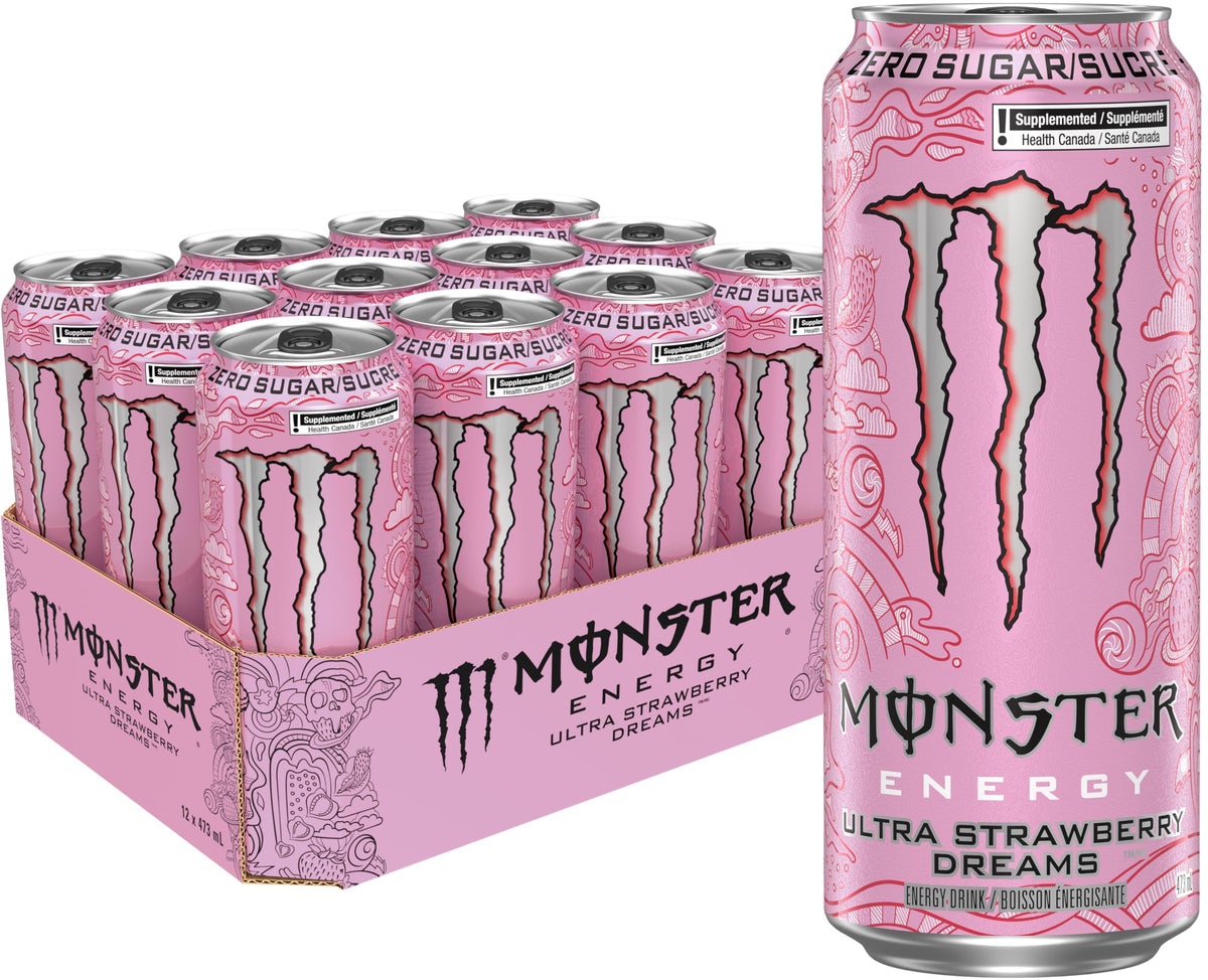 Monster Energy Ultra Strawberry Dreams, 473mL, 12 Pack
