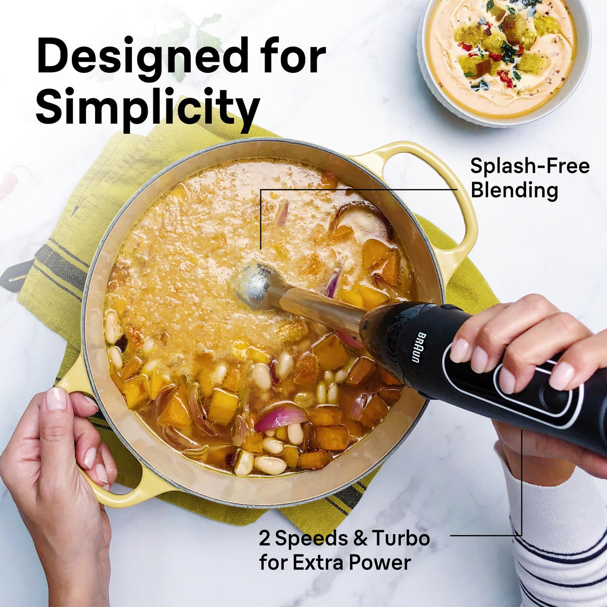 Braun MQ505 Immersion Hand Blender with Whisk and Beaker, 350W