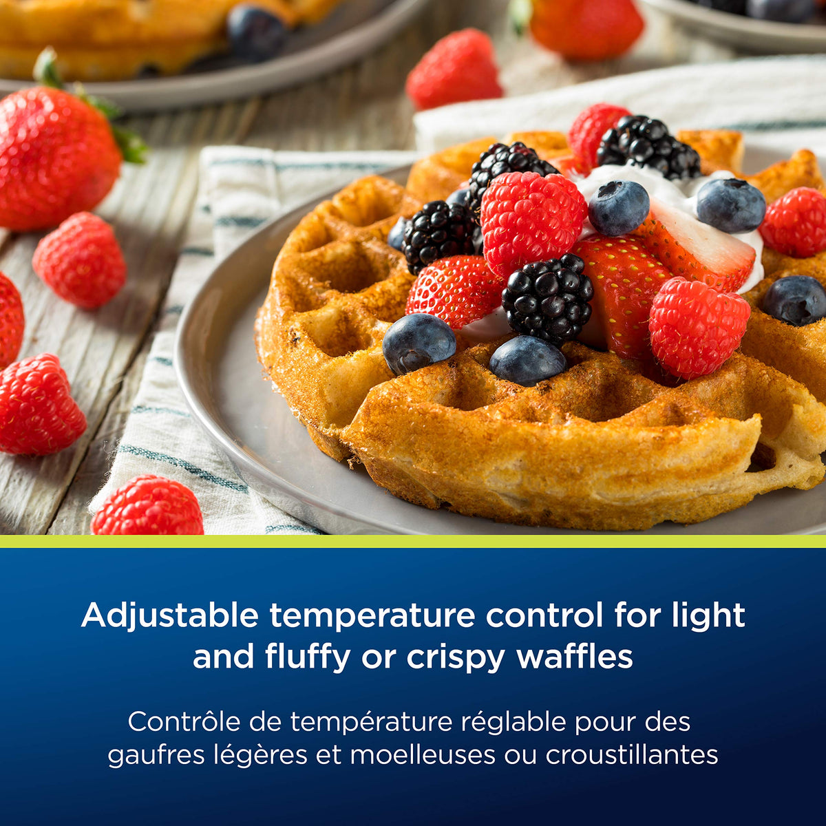 Oster Belgian Waffle Maker, 8 in, Stainless Steel