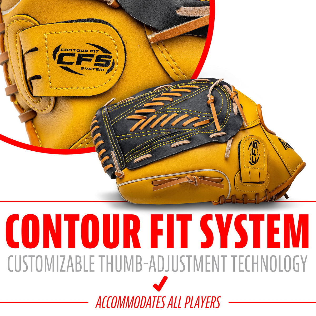 Franklin Sports Field Master Baseball Glove, 13", Left Hand Throw