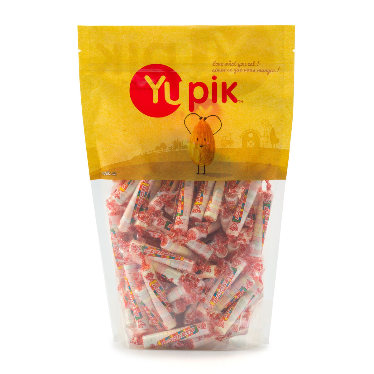 Yupik Candy Rockets, 1 kg, 6 Count, Gluten-Free Pressed Candies