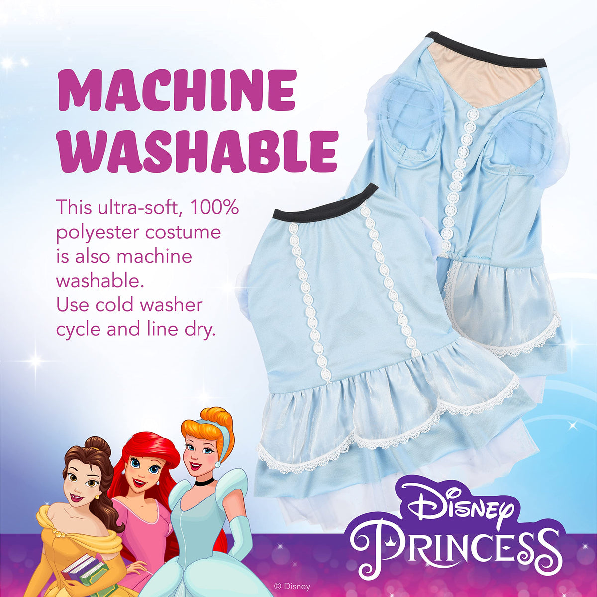 Disney for Pets Princess Cinderella Dog Costume, Large