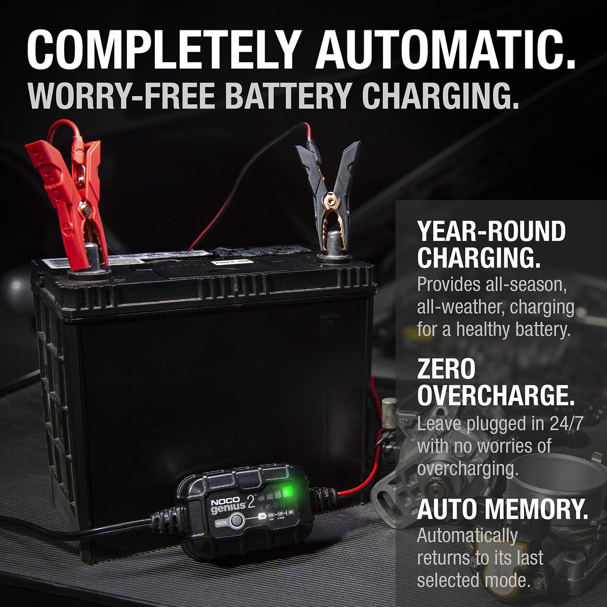 NOCO GENIUS2 2A 6V/12V Smart Battery Charger