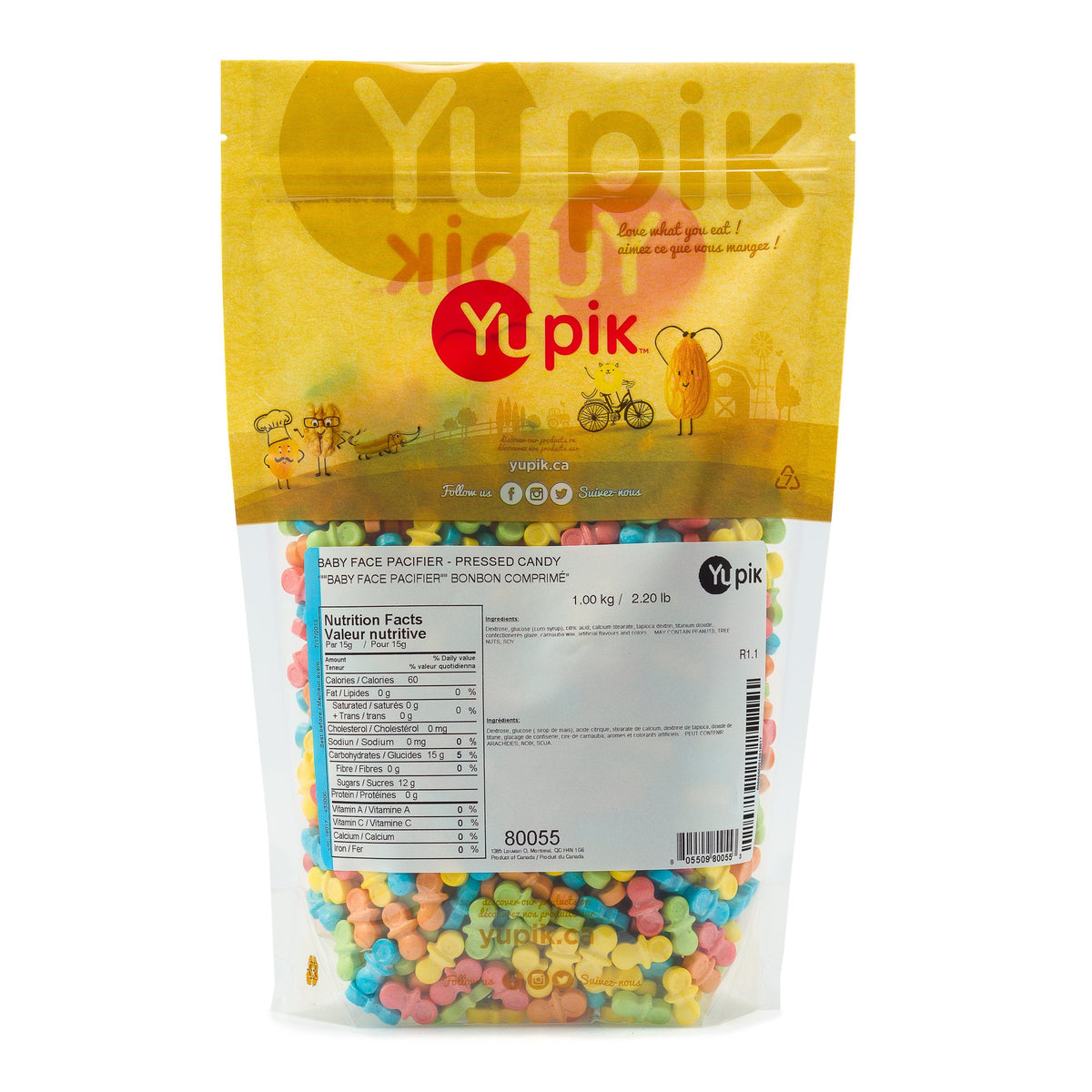 Yupik Baby Pacifier Pressed Candies, 1 kg, 6 Count