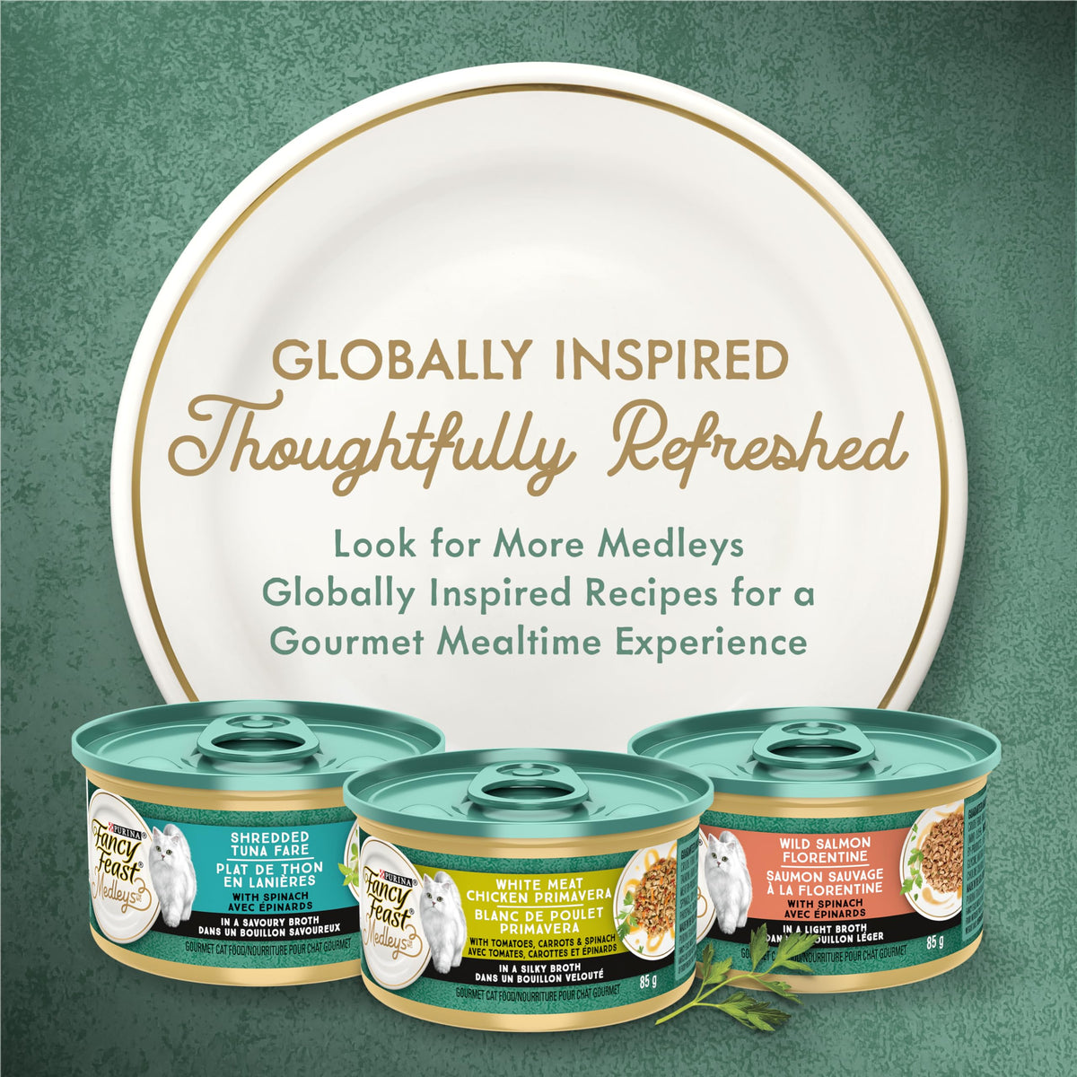 Fancy Feast Medleys White Meat Chicken Tuscany Cat Food, 85 g, 24 Pack