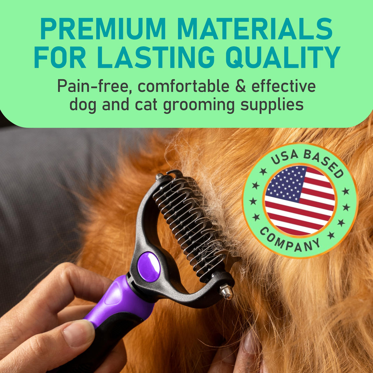 Maxpower Planet Double-Sided Pet Grooming Brush, Purple