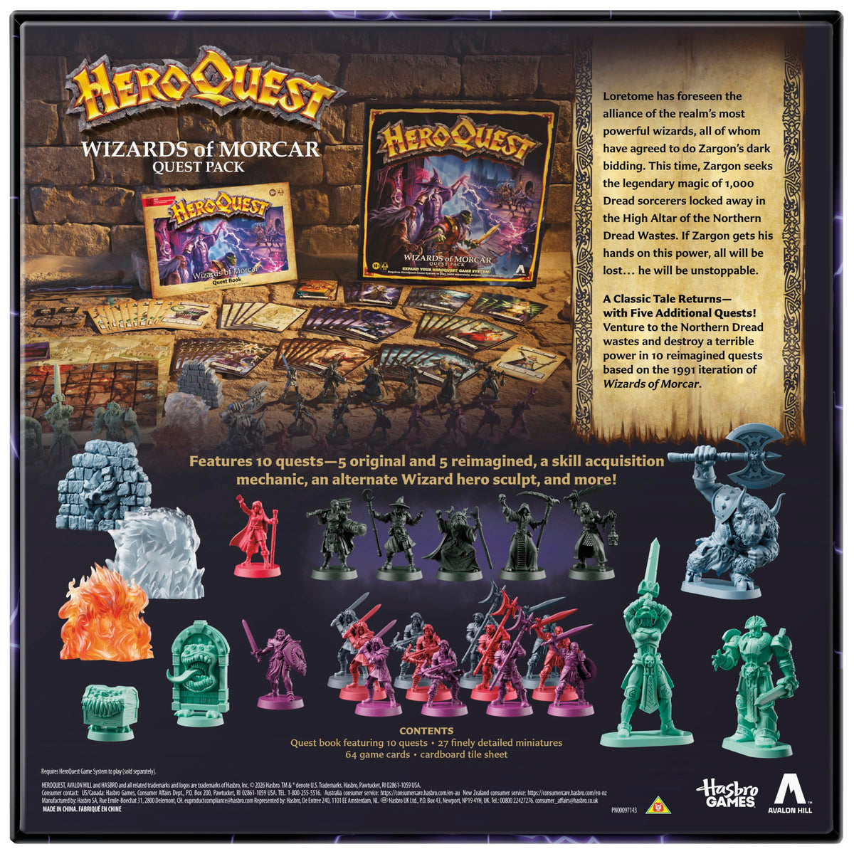 Avalon Hill HeroQuest Wizards of Morcar Quest Pack, Ages 14+